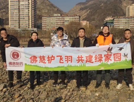 守护黄河候鸟共筑生态兰州│佛慈制药积极参与候鸟投食公益行动